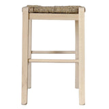 OKAFFAREFATTO MADDALONI Tabouret bas h 47 cm en bois à peindre carré pieds en sabre