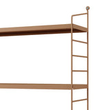 [en.casa] Étagère Murale Modulable pour Salon Chambre Meuble de Rangement Style Insdustriel à 3 Niveaux Acier Solide 50 x 60 x 15 cm Marron Clair Mat