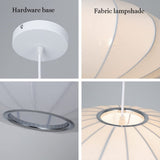 HHOZsafety Lampe Suspendue en Forme de Lanterne Blanche, Lampe de Plafond Moderne en Soie pour Salon, Chambre à Coucher, hôtel, Hall, café, décoration (Blanc B40cm)