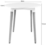 NMK HOME Table Ronde Salle Manger Ф 80 cm - Table a Manger Ronde avec des Pieds en Bois de Hêtre - Réglable en Hauteur