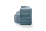 MyFoam Canapé en mousse, 3 places, 200 cm, avec fonction sommeil, déhoussable, moderne et confortable, bleu clair