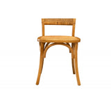 Biscottini frêne 88 x 50 x 44 cm Salle à Manger en Bois avec Finition Naturelle | Chaise de Cuisine Assise en rotin, Vintage Unisexe Adulte, Marron, 88x44x50 cm