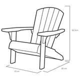 Keter - Chaise Adirondack Alpine - Antracite Style Bois