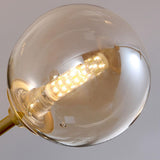 Pilanp Plafonnier Moderne Globe en Verre ambré plafonnier Multi-lumières plafonnier Salon Cuisine Chambre plafonniers intérieur Plafond Lustre décor à la Maison
