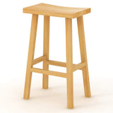 MANG Tabouret De Bar en Bois Massif Tabourets De Comptoir sans Dossier Tabourets De Cuisine À Siège en Selle Industriel Chaise Haute Tabouret De Cuisine