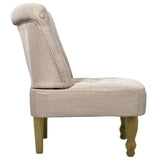 vidaXL Fauteuil de Style France 2 pcs Crème Tissu