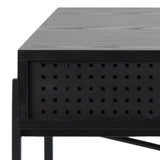 Selsey Bureau, Bois d'ingénierie, Frêne/Noir, 75x110x50 cm
