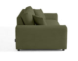Lisa Design - Canapé Garance en Velours Côtelé - Sofa Vert 3 Places - Salon