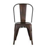BenyLed Lot de 4 Chaises de Salle à Manger Empilables en Métal Style Industriel Vintage, Convient pour Une Utilisation Intérieure et Extérieure, Chaise de Jardin, Glaçage
