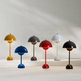 anso Lampe de bureau sans fil à LED tactile USB à intensité variable pour chambre à coucher (bleu)