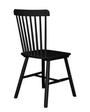 KAYELLES Lot de 2 Chaises à Barreaux Style Windsor Bistrot Vintage en Bois Massif d’Hévéa Mona Noir