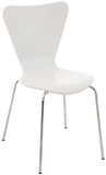 CLP Chaise Empilable Calisto en Bois - Assise Ergonomique - Chaise de Salle d'Attente en Bois Chaise, Hauteur Assise 45 cm -Couleurs au Choix:, Couleur:Blanc