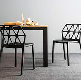 CONNUBIA Chaise modèle ALCHEMIA en polypropylène Lot de 4 pièces – Disponible en 6 couleurs (Noir)