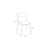 PAZZO DESIGN Chaise Luana Lot de 4 chaises (Gris)