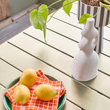 sweeek - Table de Jardin Pliante métal 4 Places. Beige. Amelia. 140x80cm. Traitement antirouille. Lattes et Bords arrondis.