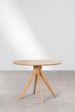 SKLUM Table de Salle à Manger Ronde Ø100 cm en Bois Sekiz -