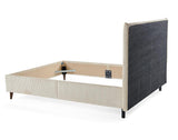Best Mobilier - Cadre de Lit 160X200 cm Botticelli en Velours Côtelé Beige - Chambre Adulte