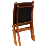 Générique Chaise de Relaxation Pliable Marron Cuir véritable,Meubles,Fauteuils et chaises,Chaises Pliantes & tabourets,Brun,9.66 KG,246363