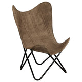 Meubles, chaises, fauteuils, fauteuils inclinables et chaises dormeuses, chaise papillon en toile taupe
