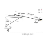 WXKAGF Applique Murale rétro à Bras oscillant, Applique Murale à Bras Long réglable E27, Appliques murales industrielles d'intérieur avec Interrupteur, Spots muraux télescopiques Pliables pour