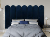 Pascal MORABITO - Panneaux muraux tête de lit - 210 cm - Velours - Bleu - JAPI de Pascal Morabito