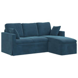 vidaXL Canapé Bleu 198 x 134 x 80 cm Velours, Canapé de Salon, canapés modulables Modernes, Fauteuil Ergonomique, loveseat en Velours élégant, Design sectionnel résistant