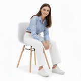Iconik Interior Scandinavian Style Chaise de Salle à Manger - Design Scandinave - Pieds en Bois - Skögur Jaune