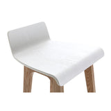 Miliboo Chaise de Bar scandinave Bois et Blanc H65 cm BALTIK