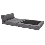 Miliboo Chauffeuse 1 Place Convertible en Tissu Gris Katy