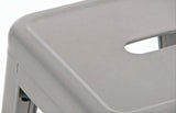 CLP Tabouret de Bar Joshua I Tabouret de Bar empilable en métal I Chaise de Bar avec Repose-Pieds I Hauteur d'assise 76 cm I Tabouret empilable, Couleur:Argent