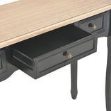 vidaXL Table de Console et Coiffeuse avec 3 Tiroirs Table de Maquillage Meuble de Chambre à Coucher Couloir Salon Entrée Salle à Manger Bureau Maison Noir