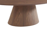 Vente-unique-Table Basse placage Noyer - Naturel foncé - ANTELADA