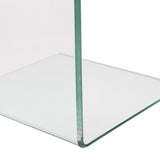 Beliani Table d'Appoint de Chevet en Verre Transparent Design Ultra Moderne Tendance pour Salon ou Chambre Contemporaine