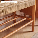 Banc à chaussures en bois de cerisier avec rangement pour entrée, étagère à chaussures pour chambre à coucher, repose-pieds étroit, banc de lit