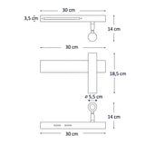 KOSILUM - Applique laiton tête de lit liseuse droite - Lodvi - DROITE - Lumière Blanc Chaud Eclairage Salon Chambre Cuisine Couloir - - 1718 lm - LED intégrée - IP20
