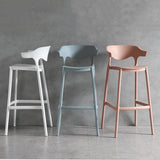 Chaise de bar empilable en plastique jaune pour comptoir de cuisine et loisirs en plein air, dossier haut, design robuste, idéal pour la maison, le jardin, le pub, le salon, hauteur d'assise de 65 cm
