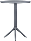 CLP Table Lacota Ø 60 cm I Table de Jardin résistante aux intempéries et aux UV I Table Ronde de Balcon en polypropylène Durable, Couleur:Anthracite