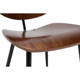 Miliboo Chaises en Bois foncé Noyer et métal Noir (Lot de 2) Tobias