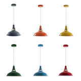 Métal Vintage Suspensions Luminaires Retro Plafonniers Luminaire Edison de Culot E27 Suspensions Eclairage de Plafond Suspensions Luminaires Lampe (Sans Ampoule, Vert)