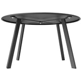 Grand patio Table Basse, Café Table, Acier de Première Qualité, Poids Léger, Table D’appoint Ronde latérale pour Bureau, Balcon, Cuisine et la Chambre (Noyer Noir)