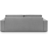 HOMIFAB Canapé Convertible 3 Places avec Coffre de Rangement en Tissu Gris chiné - Harper