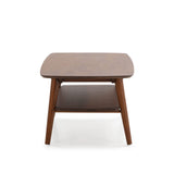 HOMN LIVING Table Basse Palma 1 Trou Couleur Noyer, Bois Massif, 100 cm (Largeur) 60 cm (Profondeur) 45 cm (Hauteur)