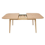 Miliboo Table Extensible rallonges intégrées rectangulaire en Bois Clair chêne L140-170 cm ANK