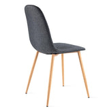 Mc Haus Elva Gris Anthracite - Pack de 2 chaises pour Le Salon, la Salle à Manger ou la Chambre à Coucher