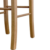 okAffareFatto di Zimbardi Costanza Tabouret en bois avec assise carrée paille h 67 cm en noyer clair pieds en sabre
