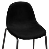 vidaXL Chaises de Bar 2 pcs Noir Tissu