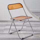 OHMG Chaise Pliante Moderne en Acrylique Transparent,Chaise Pliante empilable en Cristal,Siège de Salon en Plastique PC,Empilable Cadre chromé et Chaise Pliable,pour Banquet Conférence Fête