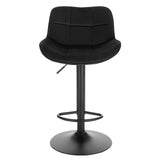 EUGAD Tabouret Bar, Chaise de Bar pivotante, Tabouret de Bar avec Repose-Pieds et Dossier, Tabouret de Comptoir pour Bistro, Restaurant, Cuisine, Hauteur Réglable 62-84cm Noir 1005BY-1