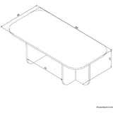 HOMIFAB Table Basse rectangulaire Effet Travertin 120 cm - Ivy