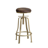 Knjlwa Bar pivotant Industriel Tabouret, Tabouret Pub Cuisine Rustique Vintage for Le Petit déjeuner Bar, comptoir, Cuisine et Maison Hauteur Ajustable Max.Charge 60~200 kg 80cm, avec des Jambes d'or